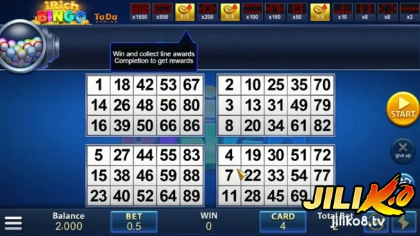 How to start playing Irich Bingo demo at JILIKO Casino?