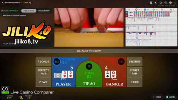 The Baccarat Squeeze in the Online Arena